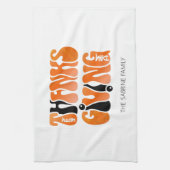 Neuer Weißer Graffiti-Erntedank Herbst Geschirrtuch (Vertikal)