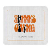 Neuer Weißer Graffiti-Erntedank Herbst Schneidebrett (Vorderseite)