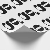 Neuer, weißer, monogramm-schwarzer Anfangsbuchstab Geschenkpapier (Ecke)
