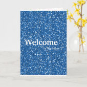 Neuer Welcome Gold Glitzer Karte (Gelbe Blume)