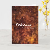 Neuer Welcome Gold Glitzer Karte (Gelbe Blume)