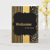 Neuer Welcome Gold Glitzer Karte (Gelbe Blume)