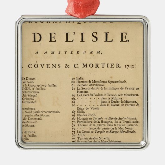 Neuer Weltatlas Ornament Aus Metall (Vorne)