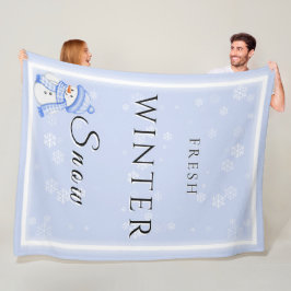 Neuer Winter Schnee mit Schneemann und Schnee Fleecedecke