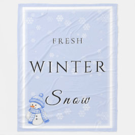 Neuer Winter Schnee mit Schneemann und Schnee Fleecedecke