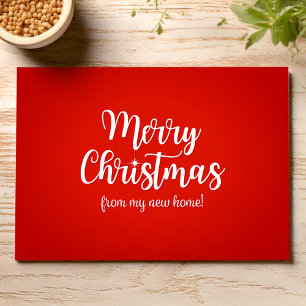 Neuer Wohnsitz für die Feiertage Frohe Weihnachten Einladung