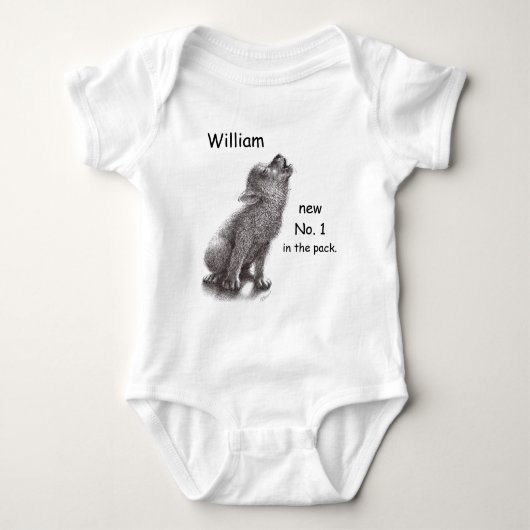 Neuer Wolf im Pack heulend Wolf Baby Strampler (Vorderseite)