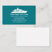 Neuer Yachtverkauf Visitenkarte (Vorne/Hinten)