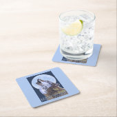 Neuer YorkHowling Wolf Rechteckiger Pappuntersetzer (Vor Ort)