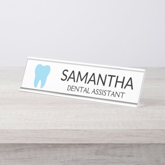 Neuer Zahnarzt Schreibtischnamensplakette (Vorderseite )