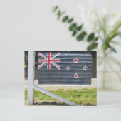 neuer Zaun und Fahne Postkarte (Stehend Vorderseite)