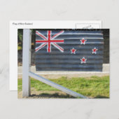 neuer Zaun und Fahne Postkarte (Vorne/Hinten)