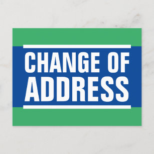 Neuer Zuhause-Adressenwechsel bei beweglichen Post Ankündigungspostkarte