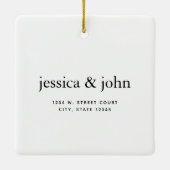 Neuer Zuhause-Besitzer Custom Modern Simple Keramikornament (Rückseite)