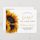 Neuer Zuhause-Erntedank-Adresswechsel Ankündigungspostkarte (Vorne/Hinten)