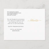 Neuer Zuhause-Erntedank-Adresswechsel Ankündigungspostkarte (Rückseite)