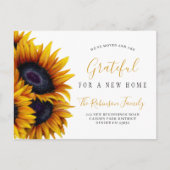 Neuer Zuhause-Erntedank-Adresswechsel Ankündigungspostkarte (Vorderseite)