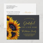 Neuer Zuhause-Erntedank-Adresswechsel Ankündigungspostkarte (Vorne/Hinten)