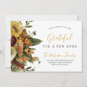 Neuer Zuhause-Erntedank-Urlaub im Umzug Ankündigung (Vorderseite)