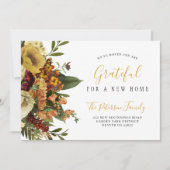 Neuer Zuhause-Erntedank-Urlaub im Umzug Ankündigung (Vorderseite)