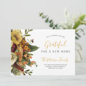 Neuer Zuhause-Erntedank-Urlaub im Umzug Ankündigung (Stehend Vorderseite)