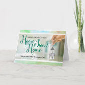 Neuer Zuhause Glückwunsch von Realtor Dankeskarte (Vorderseite)