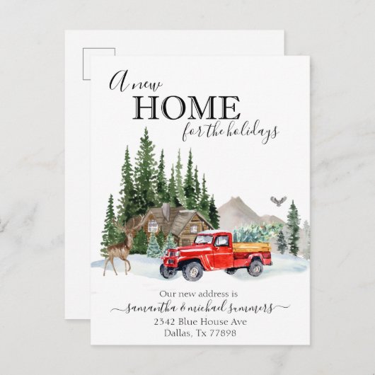 Neuer Zuhause Holiday Moving Ankündigung Truck (Vorne/Hinten)