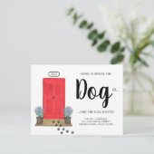 Neuer Zuhause-Hundeschub Ankündigungspostkarte (Stehend Vorderseite)