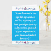 NEUER ZUHAUSE-NEUER ANFANG IN IHREM LEBEN! KARTE (Gelbe Blume)