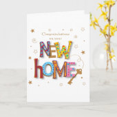 NEUER ZUHAUSE-NEUER ANFANG IN IHREM LEBEN! KARTE (Gelbe Blume)