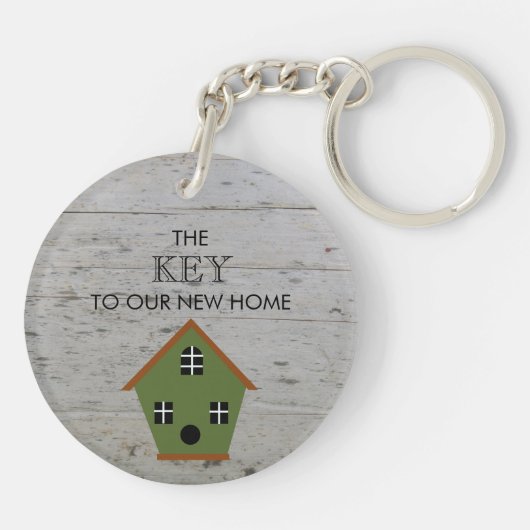 Neuer ZuhauseBirdhouseschlüssel zu unserem neuen Schlüsselanhänger (Rückseite)