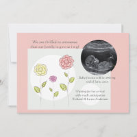 Neuer Zusatz Rosa Foto Schwangerschaft Ankündigung