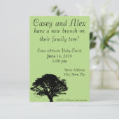 Neuer Zweig auf der Baby-Dusche der Familie Tree l Einladung (Stehend Vorderseite)