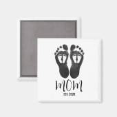 Neuer Zwillings-Mama-Baby-Fußabdrücke-Script-ET-Da Magnet (Vorderseite/Rückseite)