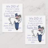 Neuerdings Cartoon Art Empfang Table Platzkarte (Vorne/Hinten)