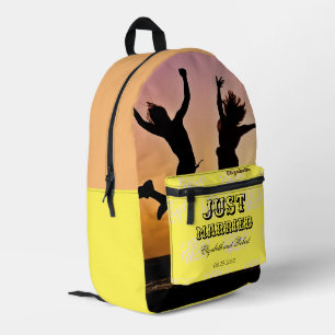 Neuerdings gelb & schwarz Moderne Mongram Honeymoo Bedruckter Rucksack