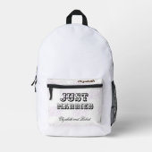 Neuerdings weiß und schwarz Moderne Mongram Honeym Bedruckter Rucksack (Vorderseite)