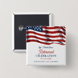 Neuere amerikanische Flagge 4. Juli Army Retiremen Button