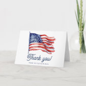 Neuere amerikanische Flagge 4. Juli Army Retiremen Dankeskarte (Vorderseite)