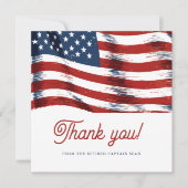 Neuere amerikanische Flagge 4. Juli Army Retiremen Dankeskarte (Vorderseite)