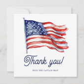 Neuere amerikanische Flagge 4. Juli Army Retiremen Dankeskarte (Vorderseite)