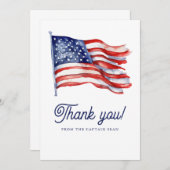Neuere amerikanische Flagge 4. Juli Army Retiremen Dankeskarte (Vorne/Hinten)