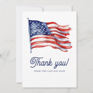 Neuere amerikanische Flagge 4. Juli Army Retiremen Dankeskarte