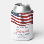 Neuere amerikanische Flagge 4. Juli Army Retiremen Dosenkühler (Kanne Vorderseite)