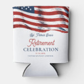 Neuere amerikanische Flagge 4. Juli Army Retiremen Dosenkühler (Vorderseite)