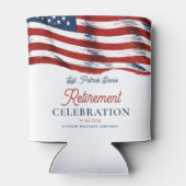 Neuere amerikanische Flagge 4. Juli Army Retiremen Dosenkühler (Rückseite)