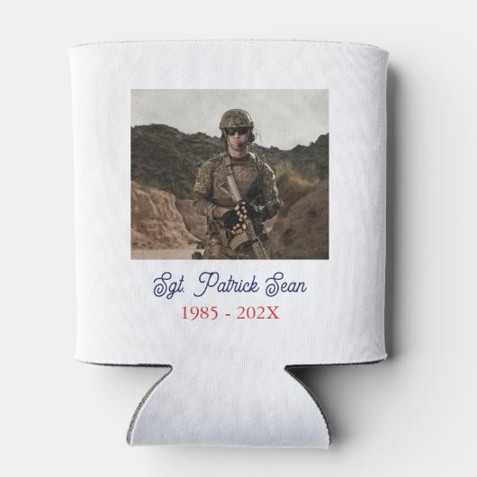 Neuere amerikanische Flagge 4. Juli Army Retiremen Dosenkühler (Rückseite)