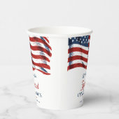 Neuere amerikanische Flagge 4. Juli Army Retiremen Pappbecher (Rechts)