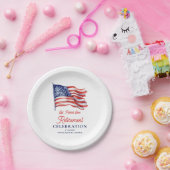 Neuere amerikanische Flagge 4. Juli Army Retiremen Pappteller (Party)