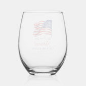 Neuere amerikanische Flagge 4. Juli Army Retiremen Weinglas Ohne Stiel (Rückseite)